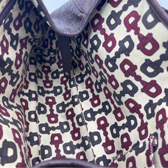 Auth Gucci GG Monogram Brown Embossed Guccissima Leather Princy Tote Bag - Picture 16 of 16